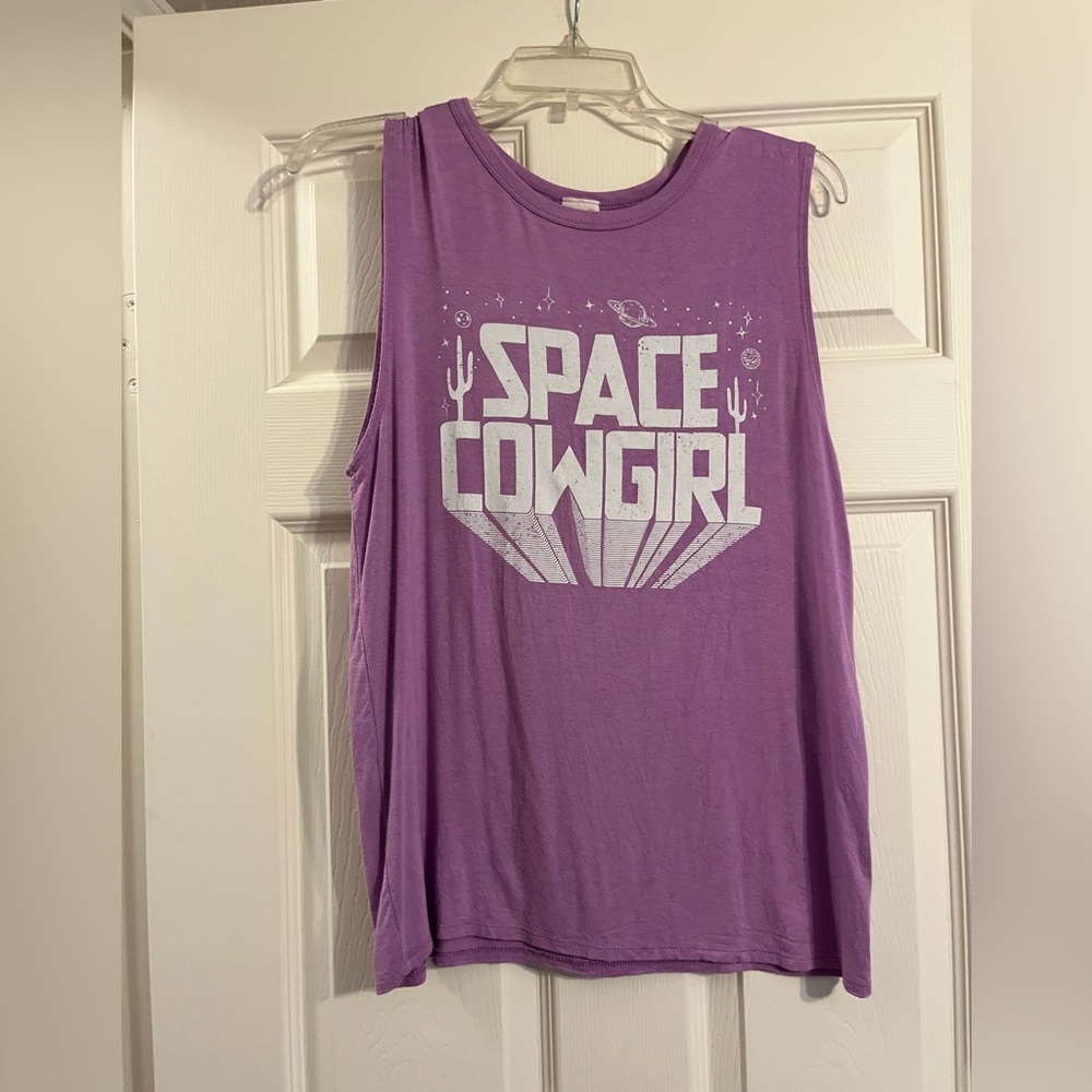 Space Cowgirl Purple Tank Top